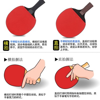 批发乒乓球拍训练比赛初学者专业横直拍套装成品乒乓球厂家直销图5