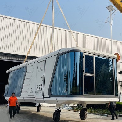 环绕观景太空舱酒店 拓展地宇航员主题民宿 炭烤营地航空铝太空舱图2