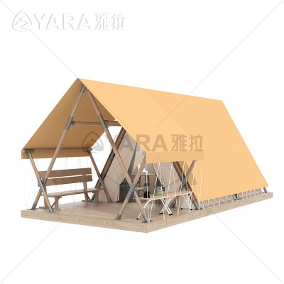 野奢北欧ins风小型三角酒店帐篷木结构 网红户外欧式露营民宿酒店图5