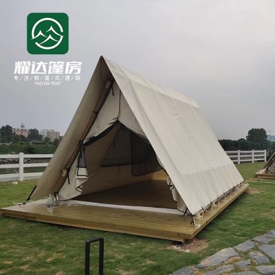 户外野营露营基地酒店营地豪华三角小木屋网红民宿帐篷式图4