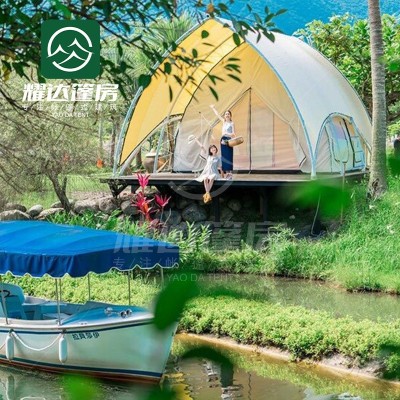 户外野奢酒店式民宿帐篷豪华营地帆船露营网红景区度假旅游帐篷房