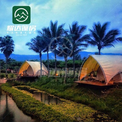 户外野奢酒店式民宿帐篷豪华营地帆船露营网红景区度假旅游帐篷房图3