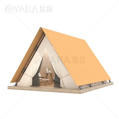 户外露营基地度假村木结构三角帐篷民宿金字塔小餐厅防风挡雨蓬房图5