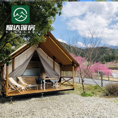 户外旅游酒店式野奢房大型网红景区露营地度假屋农家乐民宿帐篷图2