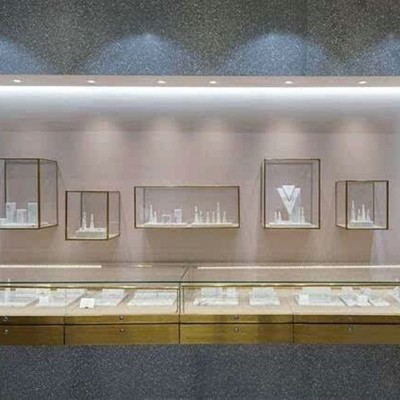 专业定制 品牌吊柜 展柜设计定做 不锈钢吊展柜 商场柜台定制图5