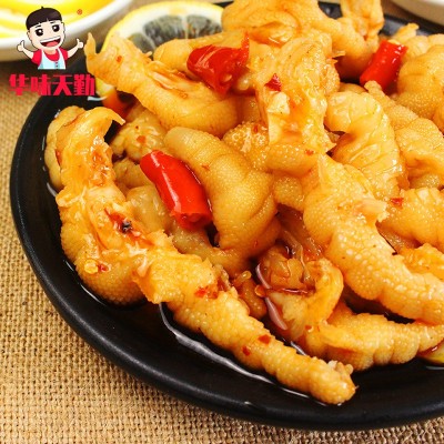 酸辣无骨鸡爪脱骨凤爪网红零食小吃袋装柠檬桶罐装厂家批发  2袋图2