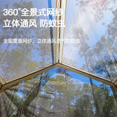 威野营户外帐篷野营防雨加大加厚野外露营装备用品全套天幕遮阳棚  2顶图3