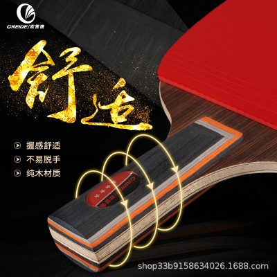 欧雷德D401乒乓球拍四星双拍专业级兵乓球拍训练套装可加工定制图2