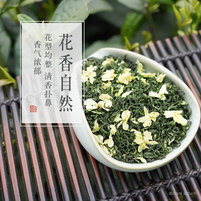 茉莉花茶叶浓香型飘雪新茶散装高山绿茶横县送礼袋装500g图2