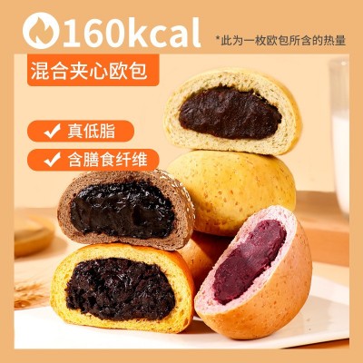 欧包全麦面包早餐夹心软欧包粗粮代餐低脂休闲黑麦批发一件代发图2