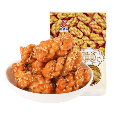 【黄老五麻花酥408g】 网红手工香酥麻花休闲零食小吃多口味批发图5