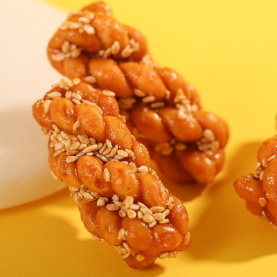 【黄老五麻花酥408g】 网红手工香酥麻花休闲零食小吃多口味批发图2