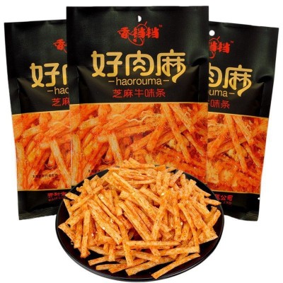香铛铛手撕牛味30克好肉麻芝麻辣条辣白菜味麻辣条儿时怀旧小零食图4