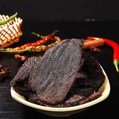 湖岭牛肉干温州特产手撕黄牛肉大片桶装批发零食小吃即食图5