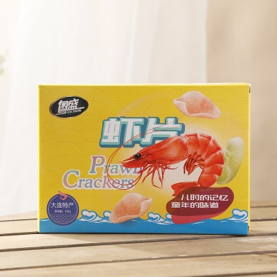 彩色虾片自己炸油炸彩色虾片半成品网红新年零食