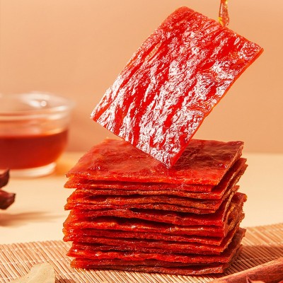 良品铺子猪肉脯自然片100g原味/香辣味/芝麻味箱规50包装 解馋即食图2