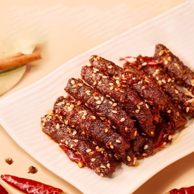 良品铺子麻辣牛肉108g/32g箱规40/200包装麻辣牛肉干休 闲小零食图3