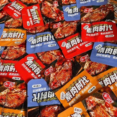 来一嘴素肉时代手撕素肉重庆休闲零食独立小包装批发图3