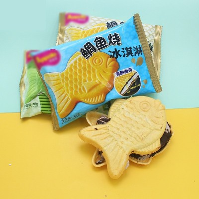 香港阿波罗鲷鱼烧冰淇淋85g*18支整箱薄脆曲奇威化三明治冰淇淋图3
