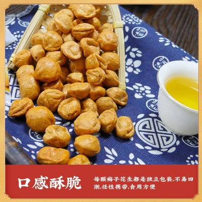 厂家休闲零食梅子花生坚果168g盒装25小包装花生零食批发代发图2