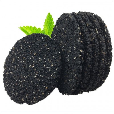 健康黑芝麻饼加工代加工孕妇营养代餐芝麻饼薄脆蛋清黑芝麻饼零食