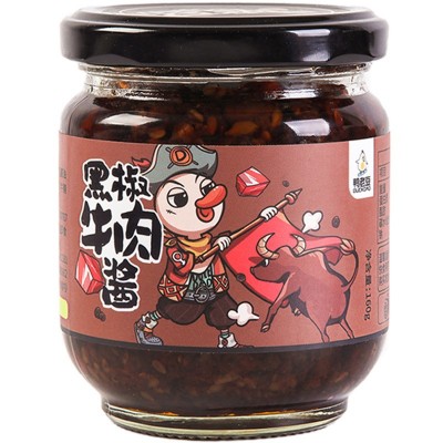 源头工厂直供牛油拌饭酱下饭拌面酱香辣牛肉酱批发黑椒牛肉 酱160g图5
