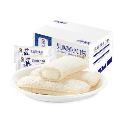 三晟乳酸菌小面包整箱厂家批发营养早餐休闲零食小吃夹心全 麦面包图5