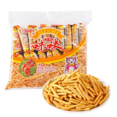 爱尚咪咪虾条儿童小零食20包200g童年休闲大礼包怀旧小吃批发代发图5