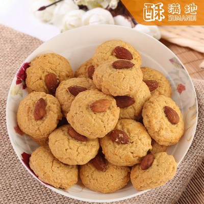 杏仁曲奇饼干礼盒装坚果休闲零食原味饼干200克扁桃仁酥食品批发图4