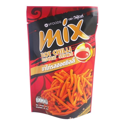 VFOODS MIX脆脆条香辣鸡味虾条泰国进口办公怀旧休闲儿童膨化零食图5