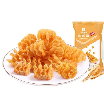 良品铺子南瓜酥75g香辣味油炸怀旧休闲零食追剧加班小吃开袋即食图5