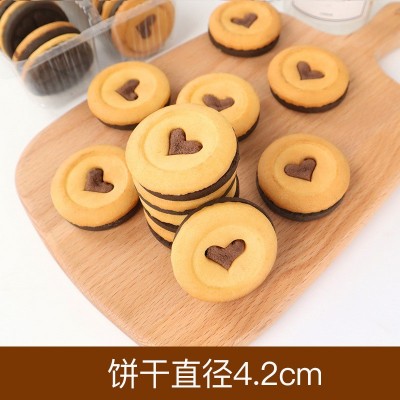 蛋糕烘焙装饰巧客芳爱心夹心饼干巧克力大号慕斯装扮可食用摆件图5
