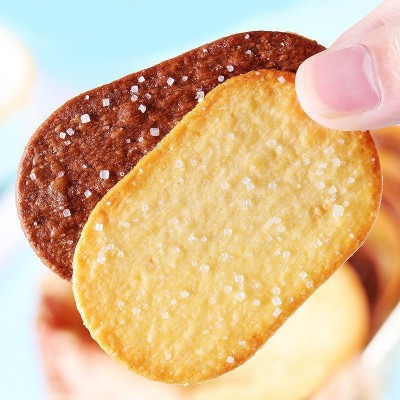 厂家直销代发】椰奶薄脆饼干超薄零食休闲食品巧克力椰香经典整箱图2