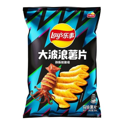 乐事薯片大波浪70克烤翅原味辛辣便宜批发商超同款办公室零食小吃图2