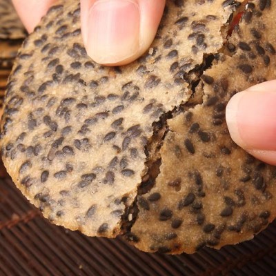 1000克整箱独立包装无蔗糖黑芝麻鲜山药含量40%芝麻脆饼零食图5
