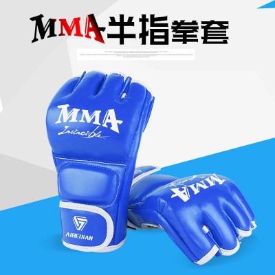 成人儿童散打训练MMA泰拳搏击格斗打沙袋男女半指拳套拳击手套图4