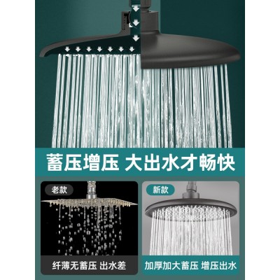 增压淋浴花洒喷头顶喷洗澡大花洒单头淋雨浴室浴霸莲蓬头沐浴花晒图3