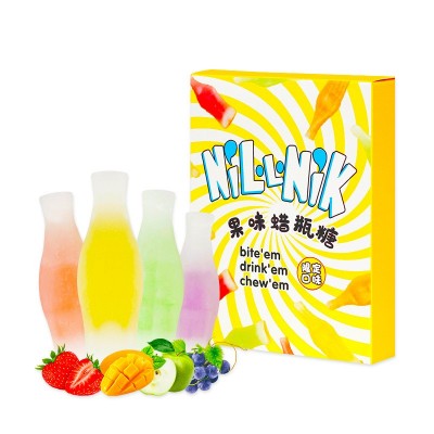 蜡瓶糖可食用饮料糖网红抖音同款韩国吃播食品果汁糖可乐汽水软糖图4