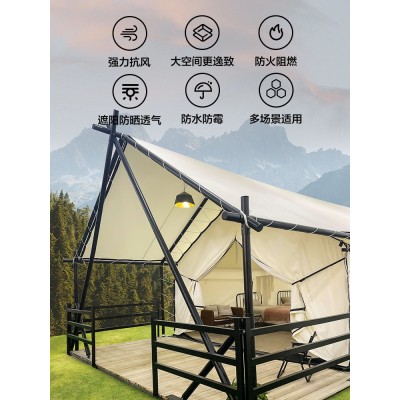 户外酒店式野奢大型网红景区露营地度假屋农家乐民宿酒店帐篷图2
