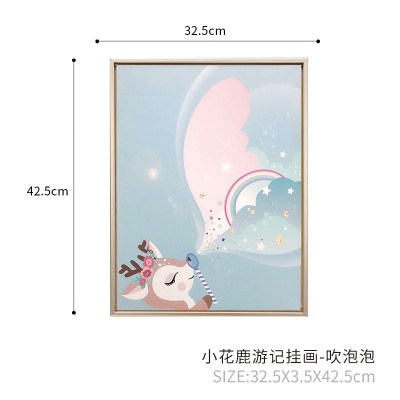 如果家居 源头厂家创意梅花鹿油画布装饰画 客厅书房儿童房挂画图5