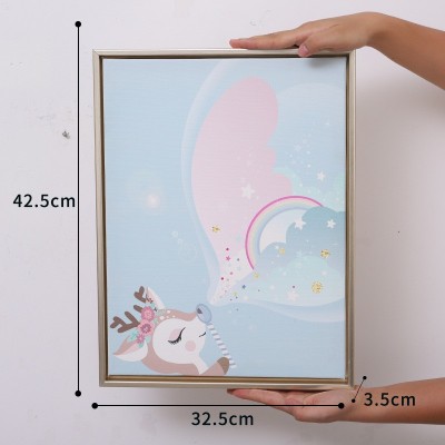 如果家居 源头厂家创意梅花鹿油画布装饰画 客厅书房儿童房挂画图3