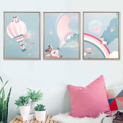 如果家居 源头厂家创意梅花鹿油画布装饰画 客厅书房儿童房挂画图2