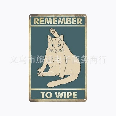 欧式复古 猫 动物装修 铁皮画复古装饰 亚马逊 Wish 速卖通 货源图5