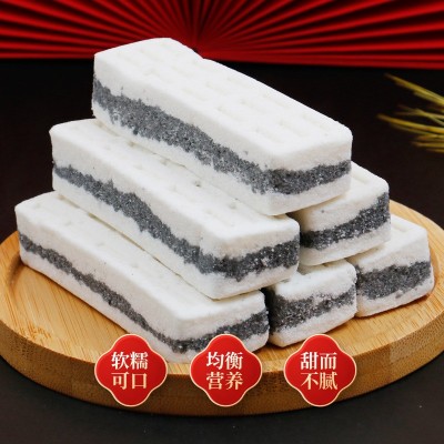 海盐黑米芡实糕代餐食品无添加蔗糖粗粮糕点批发抖音同款一件代发图2